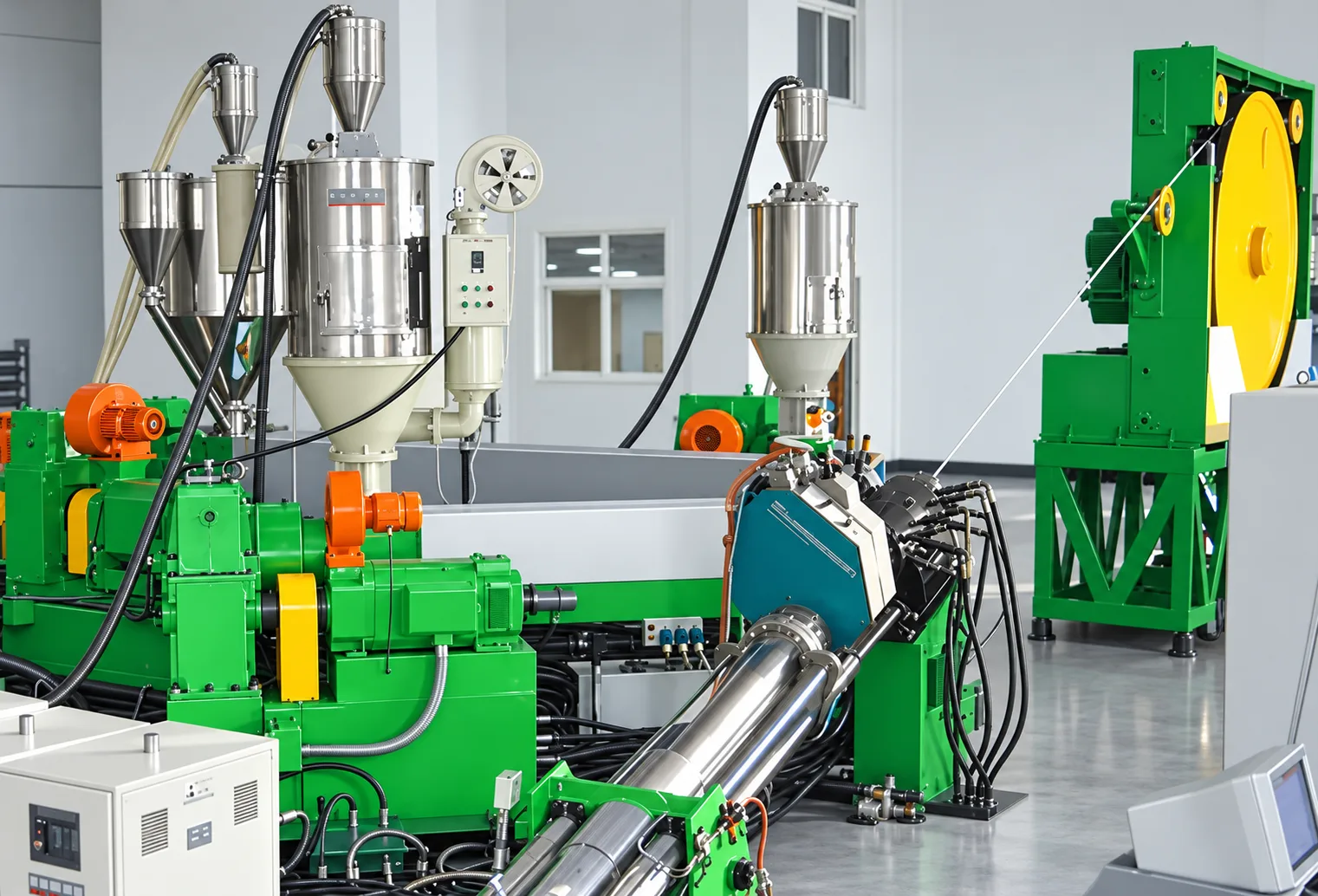 Línea de extrusión para la fabricación de cables